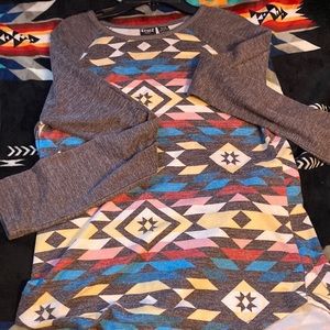 It is yellow, white and pink, red teal and blue beautiful Indian coloring